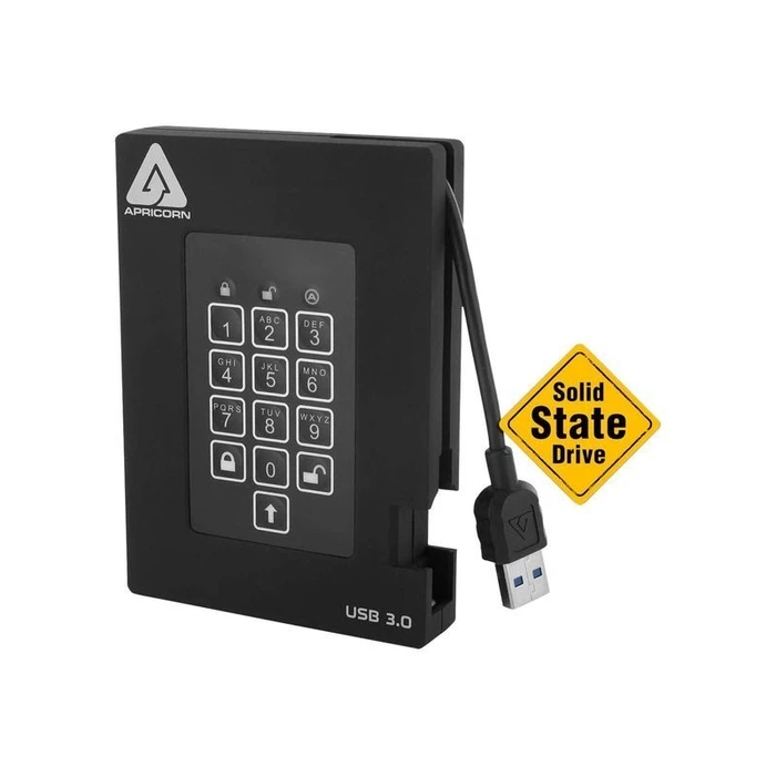 Εξωτερικός Σκληρός Δίσκος 512GB Apricorn SSD Aegis Padlock Fortress A25-3PL256-S512F USB 3.0