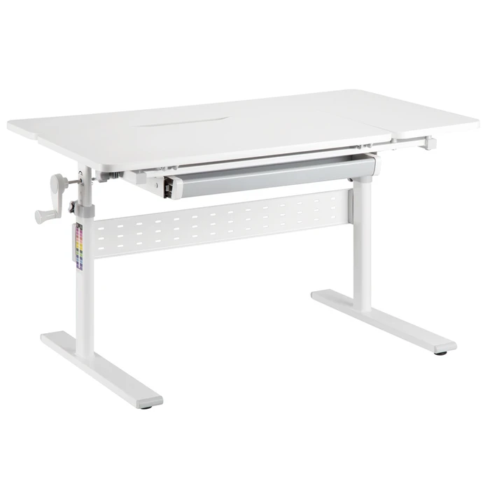 Γραφείο Brateck παιδικό E603, ρυθμιζόμενο, 100x60x54~76cm, λευκό