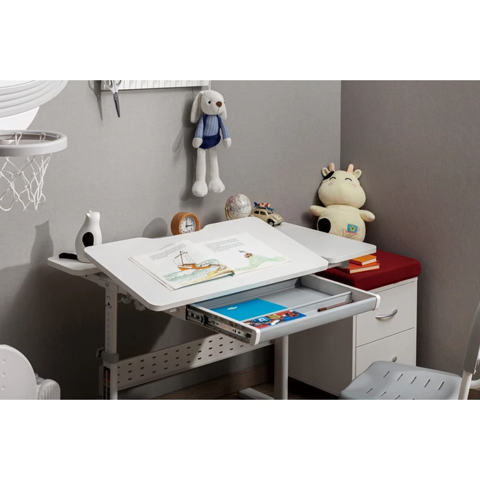 Γραφείο Brateck παιδικό E603, ρυθμιζόμενο, 100x60x54~76cm, λευκό