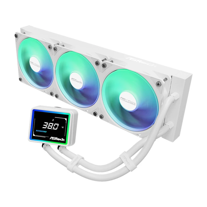 ASRock AIO Liquid CPU Cooler Challenger 360 Digital ARGB White