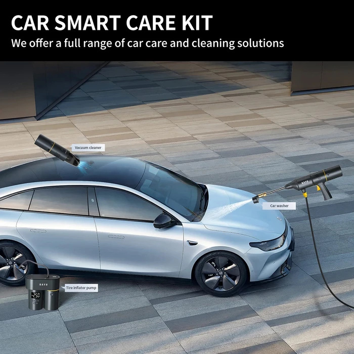 Bayu Car Kit Φορητός Εκκινητής Μπαταρίας Αυτοκινήτου 15000mAh με Power Bank / USB / Τρόμπα / Φακό