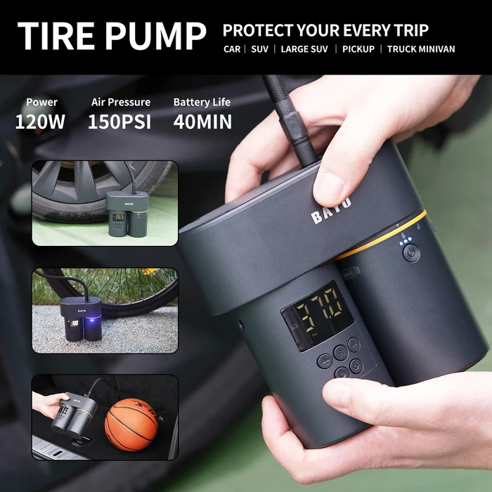 Bayu Car Kit Φορητός Εκκινητής Μπαταρίας Αυτοκινήτου 15000mAh με Power Bank / USB / Τρόμπα / Φακό