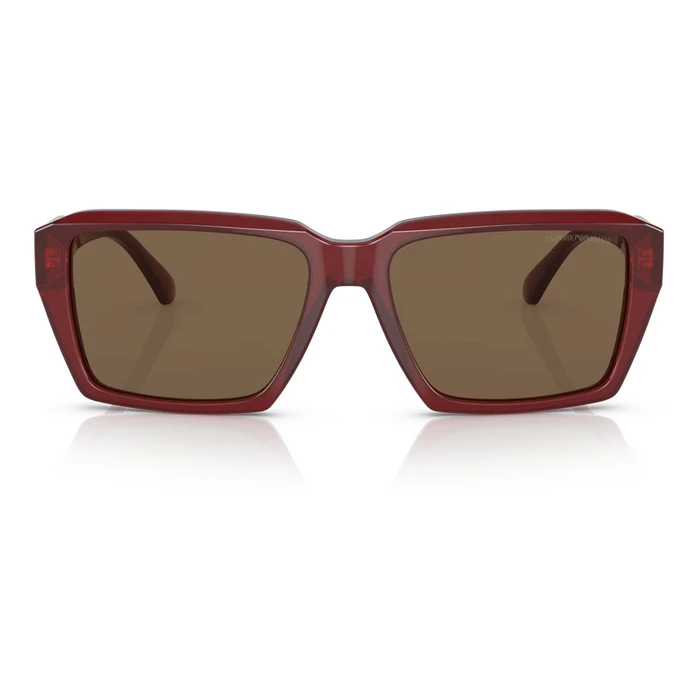 Emporio Armani Men's Sunglasses EA4186-507573 (58/17/145) - Brown lenses, Red acetate frame