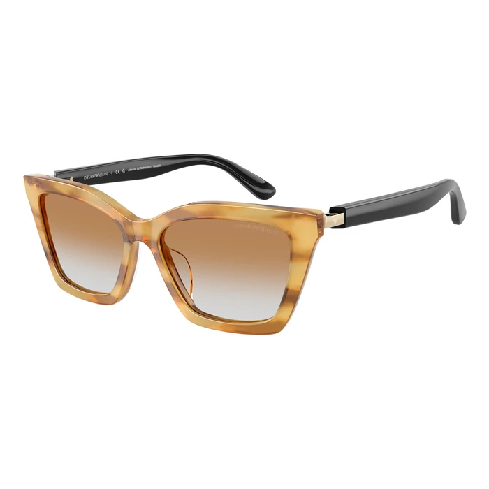 Emporio Armani Women's Sunglasses EA4250U 62692Q - Multicolor Acetate Frame, Brown Lenses, 54/16/140 mm