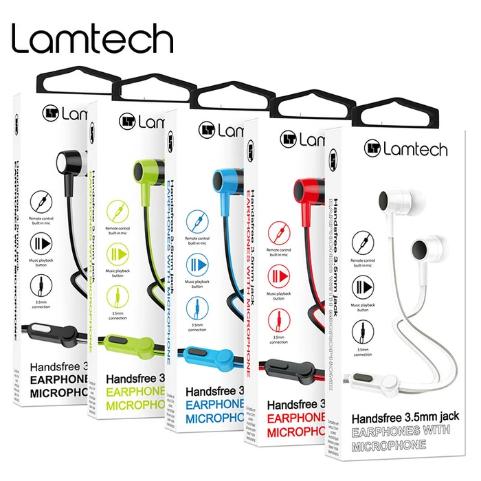 Handsfree Ακουστικά Lamtech With MIC 3,5mm JACK Black