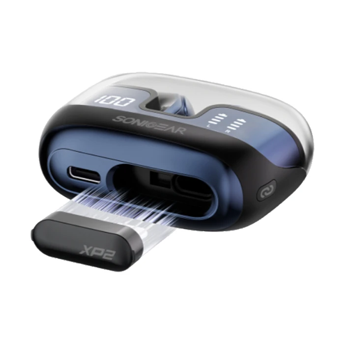 Bluetooth Handsfree Sonic Gear Dual Mode 2.4G/Bt5.4 Superior 4Mics Anc/Enc Xp2 Obsidian