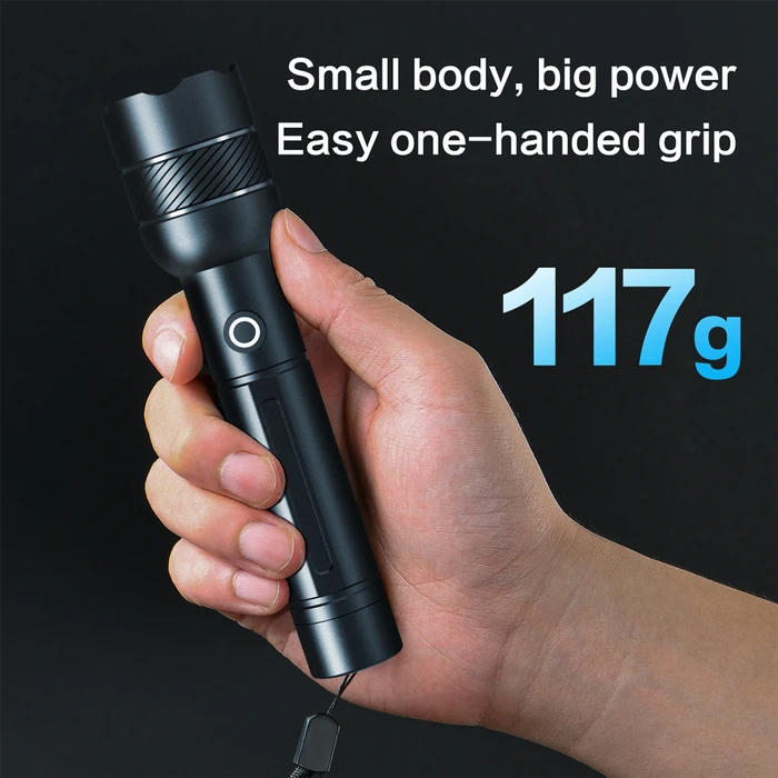 Deli LED Flashlight 200lm DL551053 Black