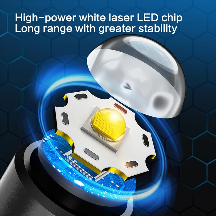 Deli LED Flashlight 200lm DL551053 Black
