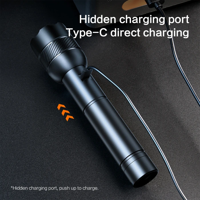 Deli LED Flashlight 200lm DL551053 Black