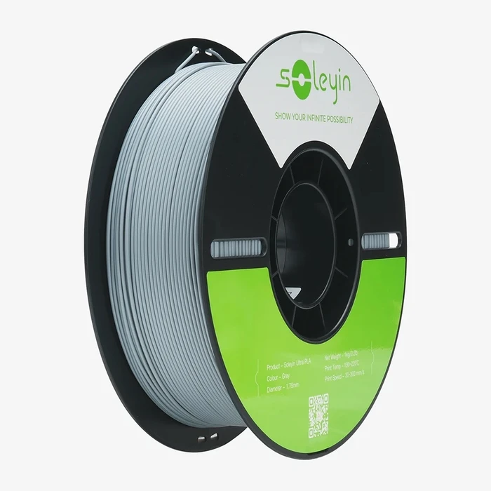 3D Printer Filament Creality Soleyin Ultra PLA Gray (Grey) 1 kg Spool,1.75 mm