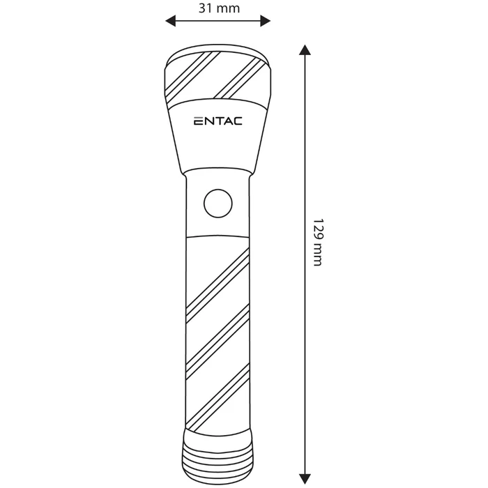 Φακός LED Entac 1W Αλουμινίου - AA