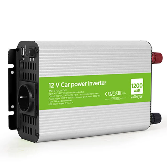 Inverter Αυτοκινήτου Energenie POWER 12V 1200W