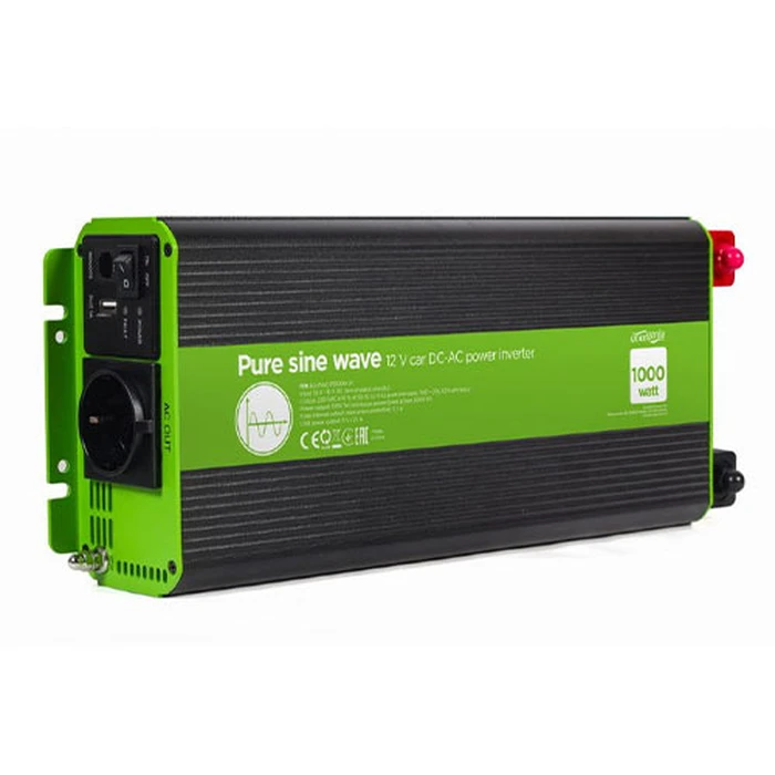 Inverter Αυτοκινήτου Energenie 12V PURE SINE WAVE DC-AC 1000W
