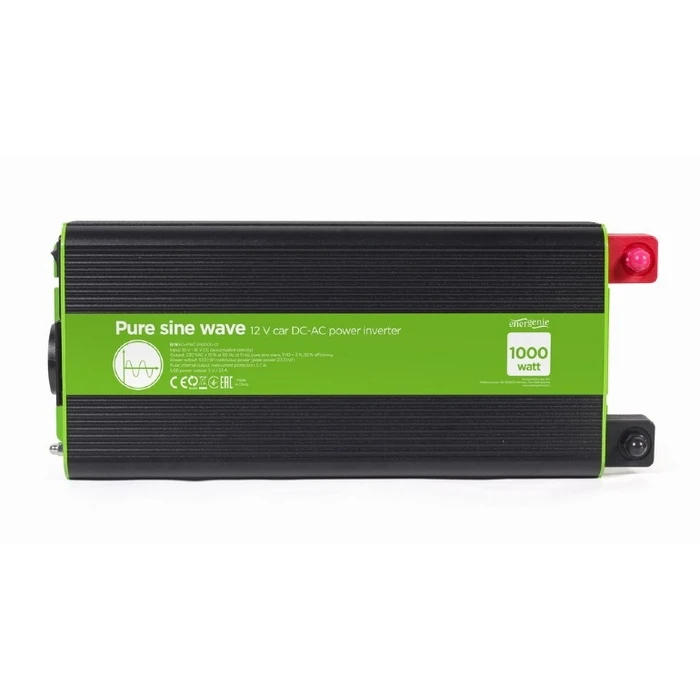 Inverter Αυτοκινήτου Energenie 12V PURE SINE WAVE DC-AC 1000W