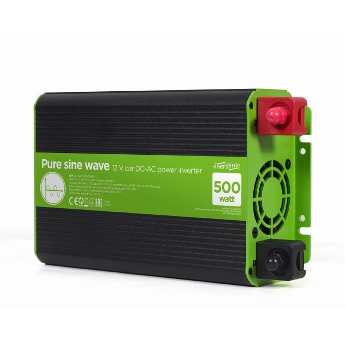 Inverter Αυτοκινήτου Energenie 12V PURE SINE WAVE DC-AC 500W