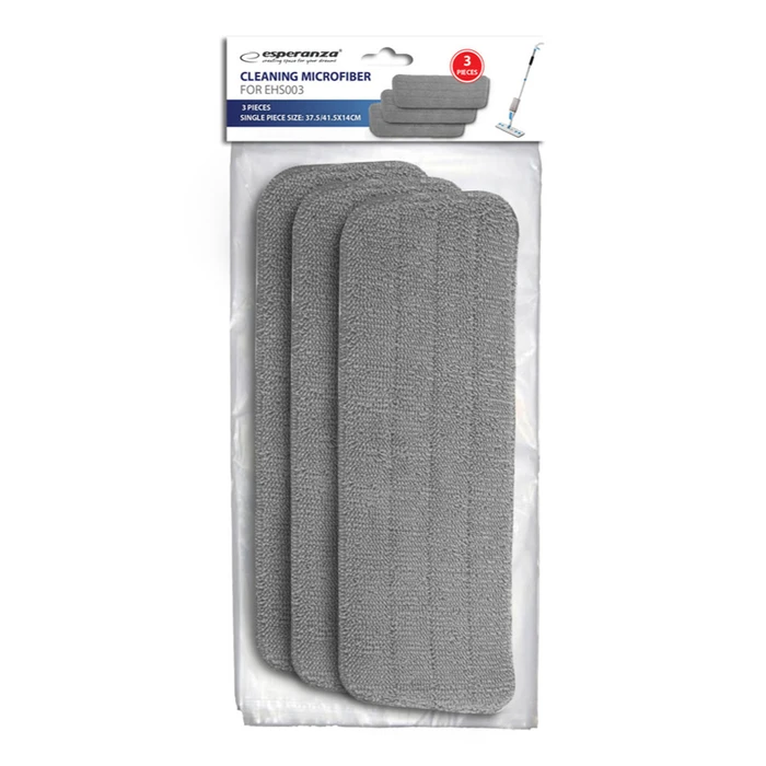 Ανταλλακτικά Πανιά Μικροϊνών Esperanza Παρκετέζας Ehs003Sp3, 41.5X14Cm, Γκρι, 3Τμχ