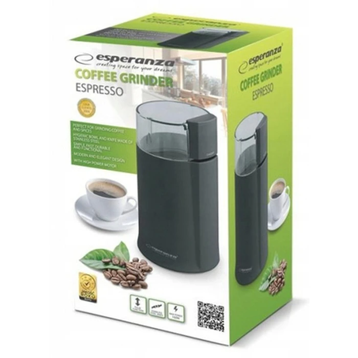 Μύλος Κοπής Καφέ Esperanza EKC001K, 160W, μαύρος