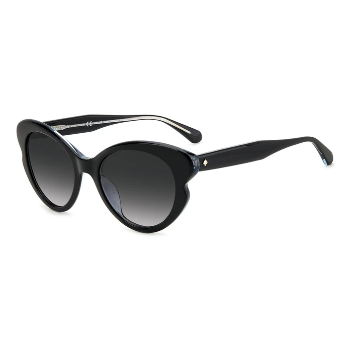 KATE SPADE Elina Women's Sunglasses Black Acetate Frame 53/17/140 mm (100% UV Protection)