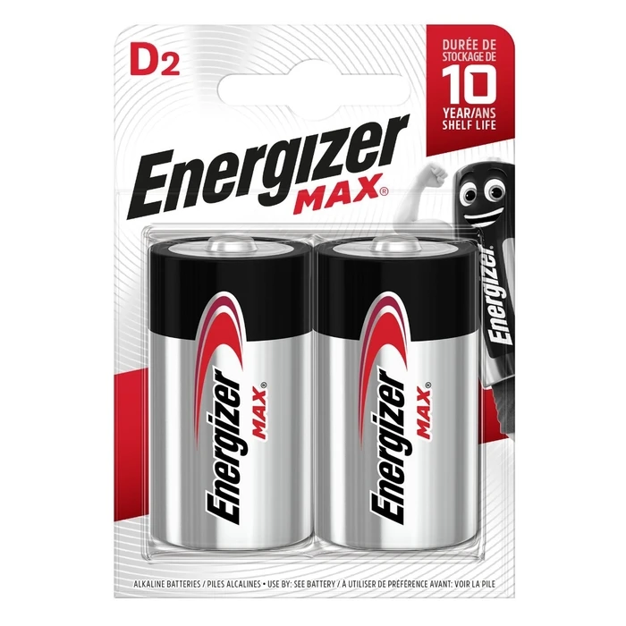 Αλκαλικές Μπαταρίες Energizer Max D (2 τμχ)