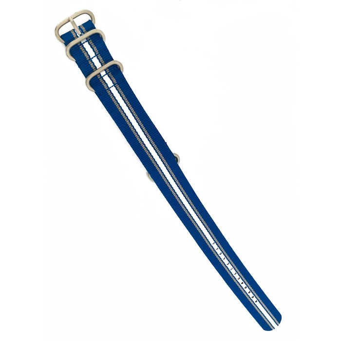 Ανδρικό Λουράκι ENE Enes-Az-Gr-Bl (23mm) Υφασμάτινο Μπλε - Ασημί