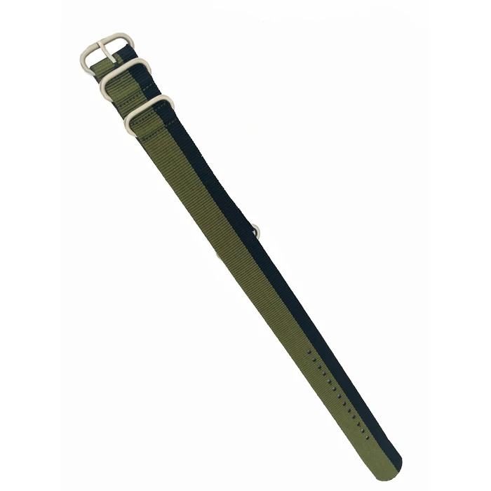 Ανδρικό Λουράκι ENE Enes-Ve-Ne (23mm) Υφασμάτινο Μαύρο-Πράσινο