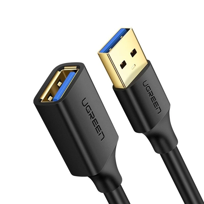 Καλώδιο USB Ugreen Επέκτασης 3.0 Θηλυκό USB-A σε Αρσενικό USB-A 1m Μαύρο
