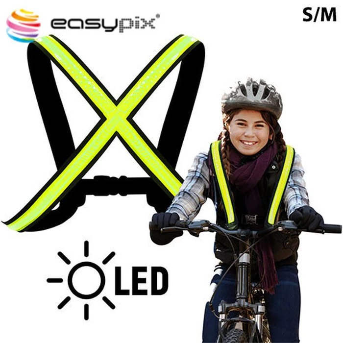 Γιλέκο Ασφαλείας Ποδηλασίας Easypix FULL SPECTRUM LED STREETGLOW S/M