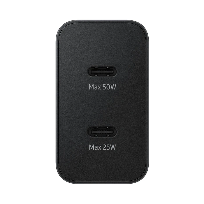Samsung Dual 50W USB-C Power Adapter with USB-C to USB-C Cable (EP-T5020X) Black
