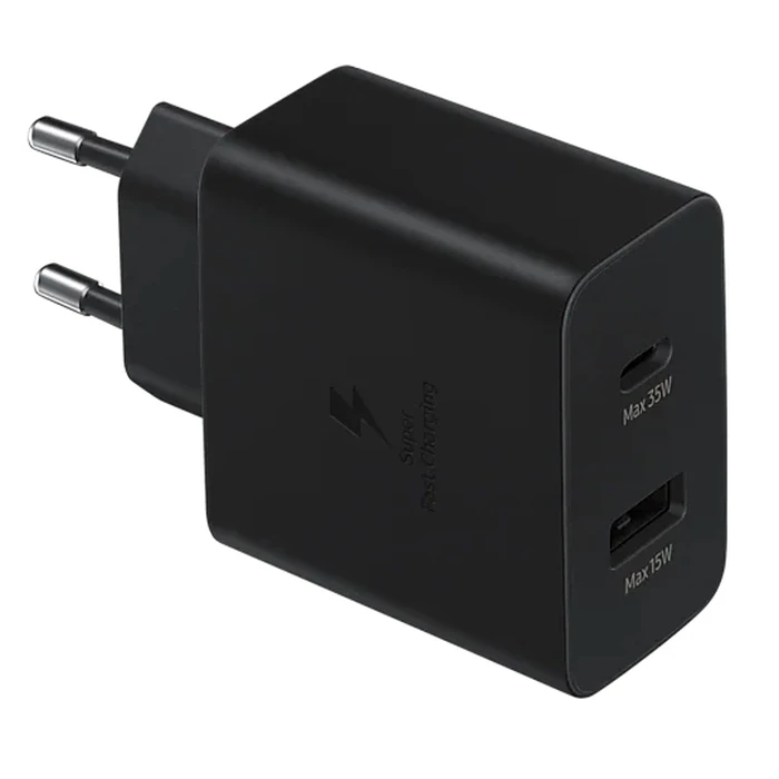 Φορτιστής Πρίζας SAMSUNG EP-TA220NBEGEU, USB & Type-C, 35W 3A, μαύρος