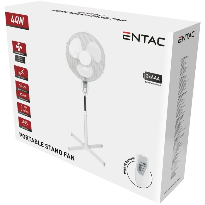 Ανεμιστήρας Ορθοστάτης Entac 44W Pulse με Τηλεχειριστήριο