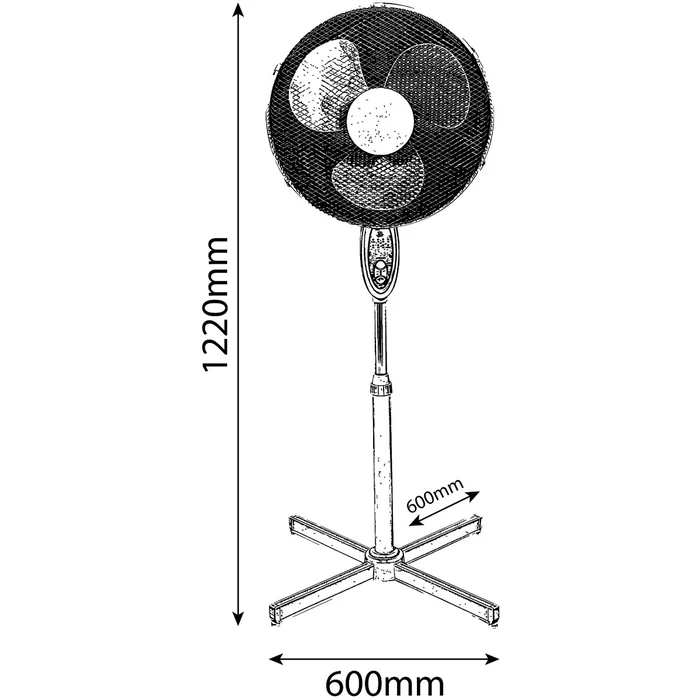 Ανεμιστήρας Ορθοστάτης Entac 44W Pulse με Τηλεχειριστήριο