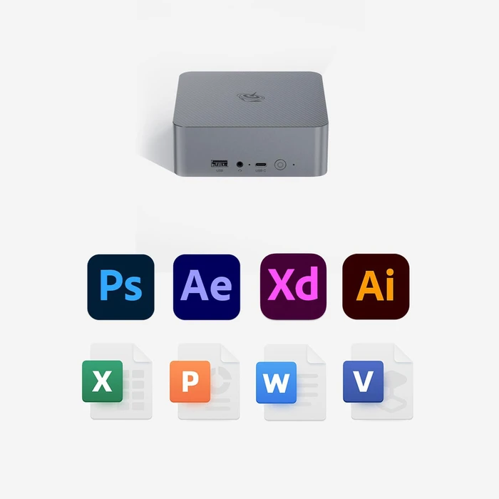 BEELINK mini PC EQR7 (AMD Ryzen 7 7735U / 16GB LPDDR5 / 500GB M.2 / Windows 11 Pro)