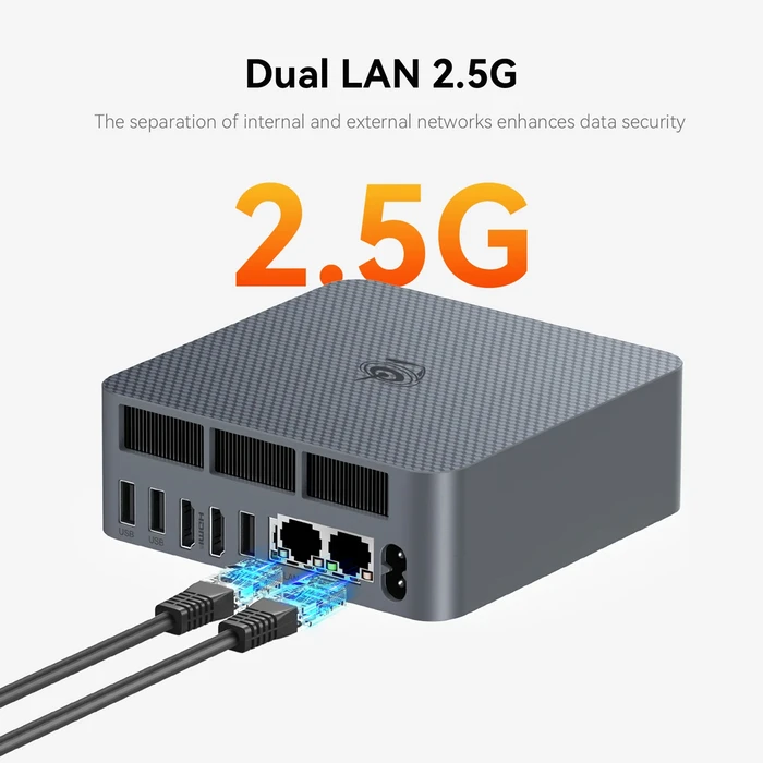 BEELINK mini PC EQR7 (AMD Ryzen 7 7735U / 16GB LPDDR5 / 500GB M.2 / Windows 11 Pro)