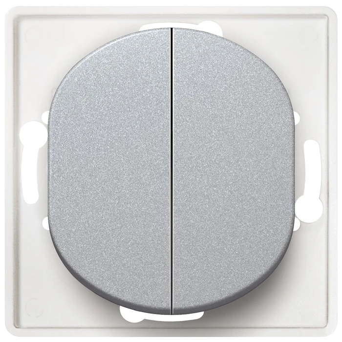 Διακόπτης Τοίχου EON E6072.S Alternative double without cover frame, silver