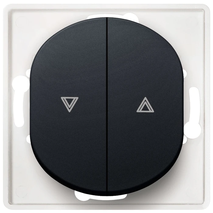 Διακόπτης Τοίχου EON E6075.E1 Push-button for rolling shuters without cover frame, soft-touch black