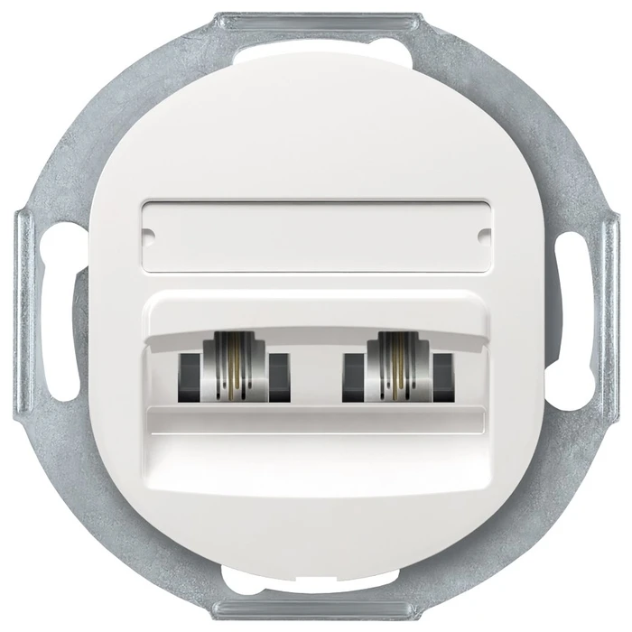 Πρίζα Τηλεφώνου EON E613.0 Double without cover frame 2xRJ12 6/4 Cat 3, white