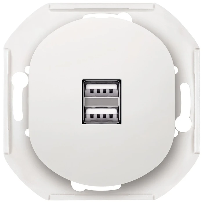 Πρίζα USB EON E6161.0 2xUSB 2,1A 5V, without cover frame EON, white