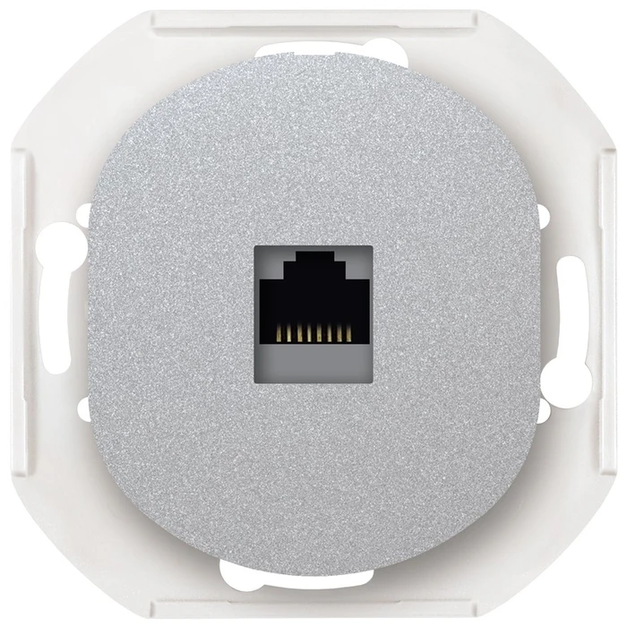 Πρίζα Δικτύου EON E616S.S socket without cover frame 1xRJ45 Cat 6A FTP, silver