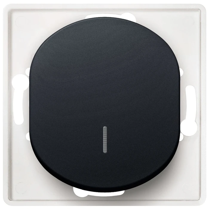 Διακόπτης Τοίχου EON E625.E1 Single-pole with indication without cover frame soft-touch black