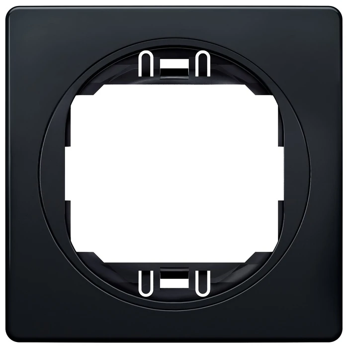 Πλαίσιο Διακόπτη EON E6801.E1E One-gang 80x80, soft-touch black with black holder