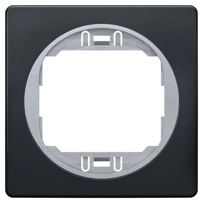Πλαίσιο Διακόπτη EON E6801.ES One-gang 80x80, black with silver holder