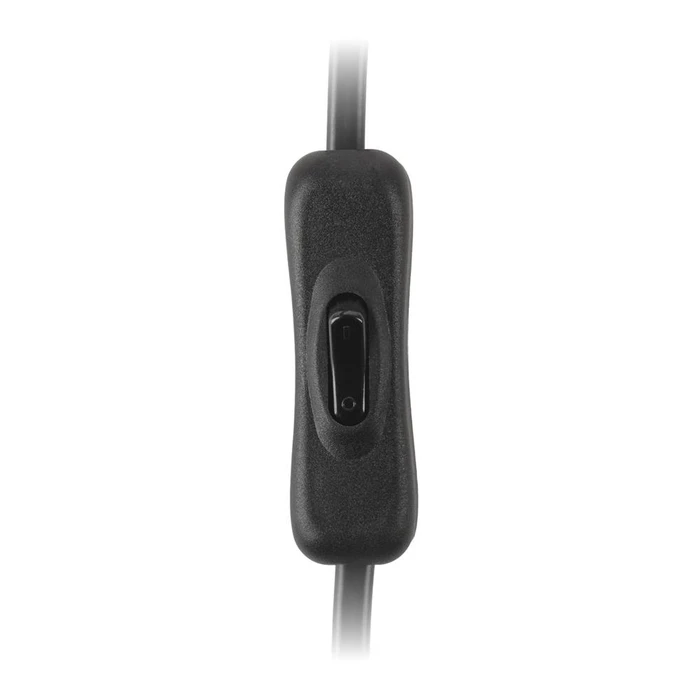 Entac Rewireable Cable 2G0.75 with ON/OFF Switch Black 1m