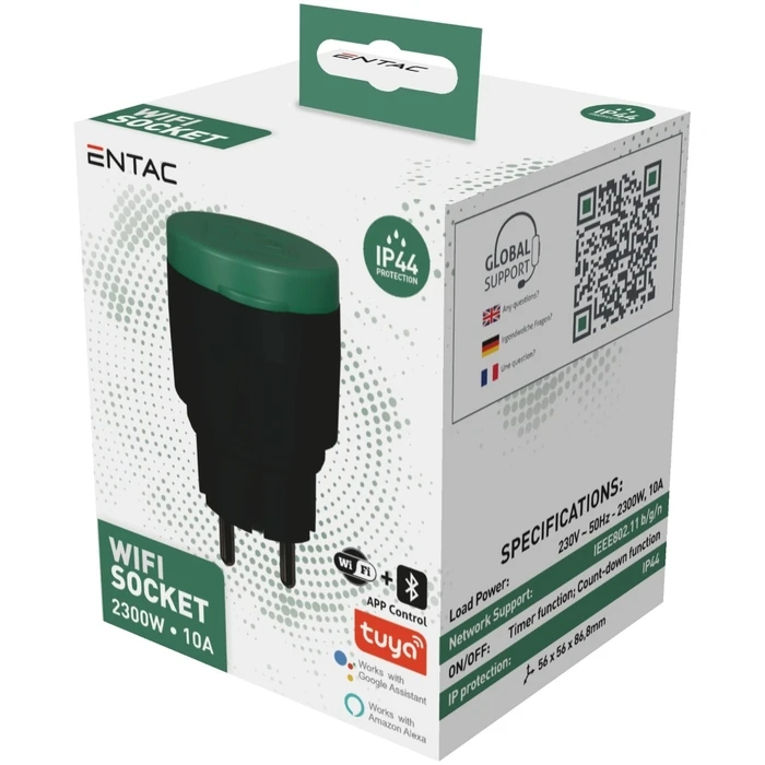Smart Μονόπριζο Entac Outdoor WIFI Socket IP44