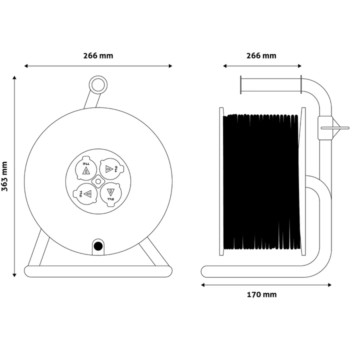 Στροφείο Entac Σούκο 4 Θέσεων Στεγανό IP44 35m