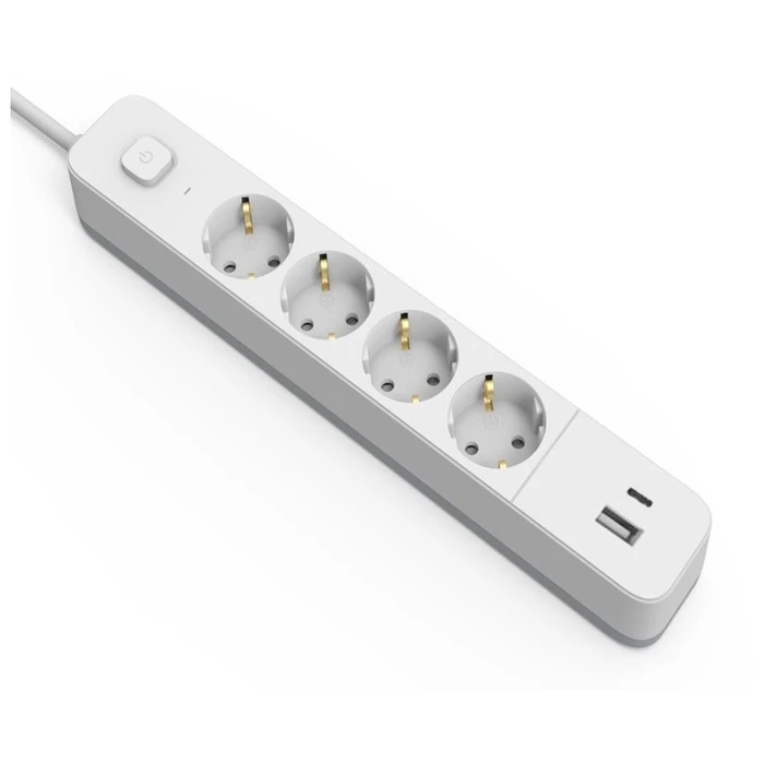 Πολύπριζο Entac 4 Θέσεων Με Διακόπτη D2 1.5m 1xUSB-A x 1xUSB-C 3G1.5