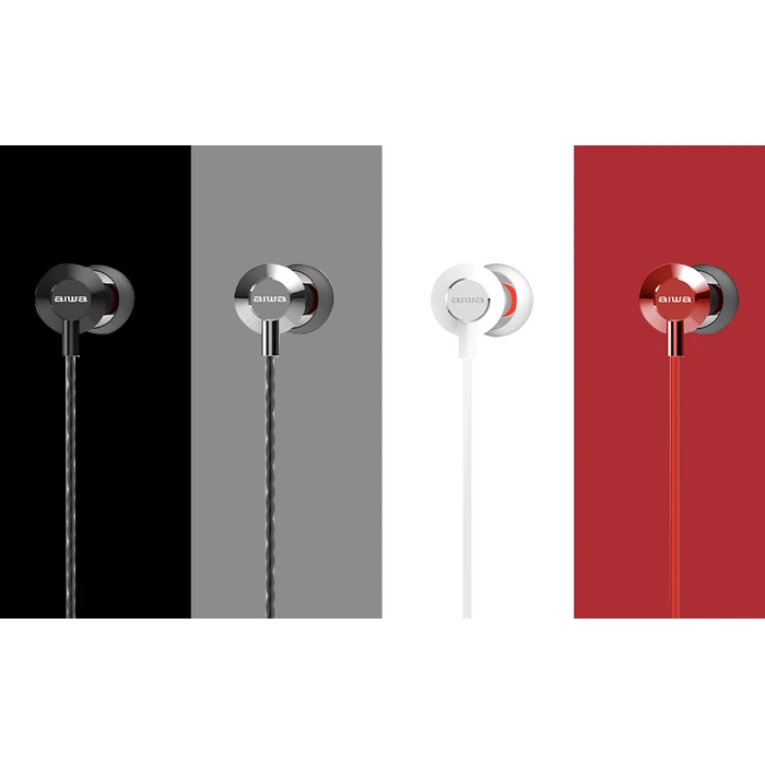 Handsfree Ακουστικά Aiwa Stereo 3,5mm IN-EAR With REMOTE and MIC SILVER