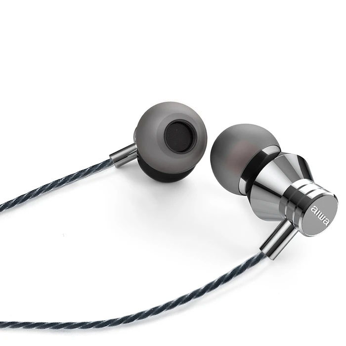 Handsfree Ακουστικά Aiwa Stereo 3,5mm IN-EAR With REMOTE and MIC SILVER