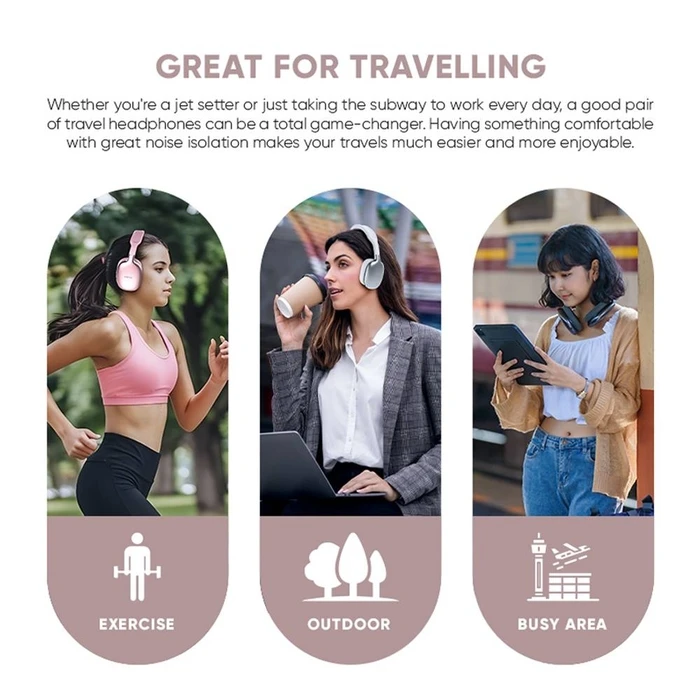 Ακουστικά Bluetooth Sonicgear 2024 Airphone 6 Mauve Pink