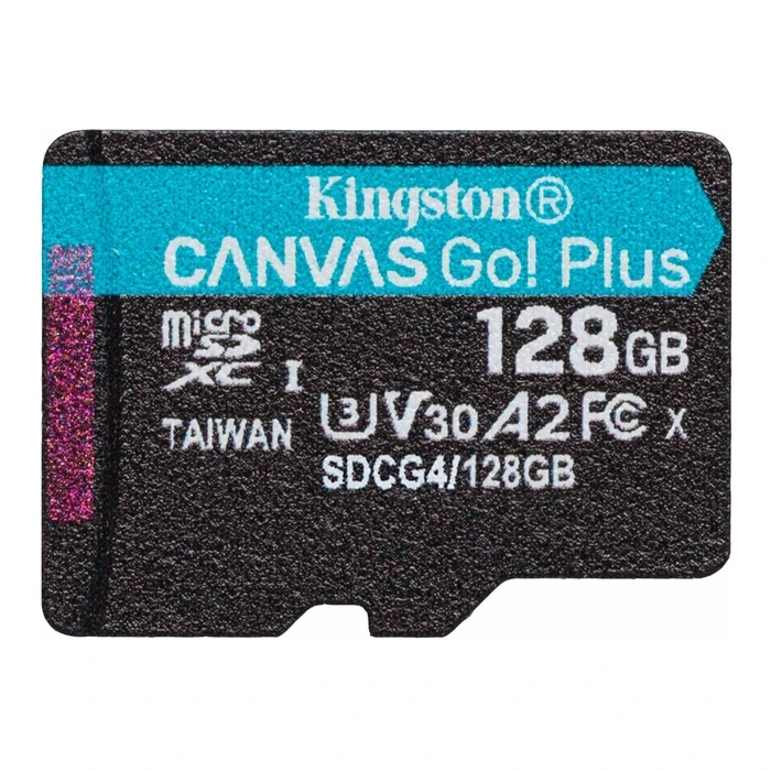Kingston Flash Memory Card microSDXC UHS-I 128 GB Canvas Go Plus