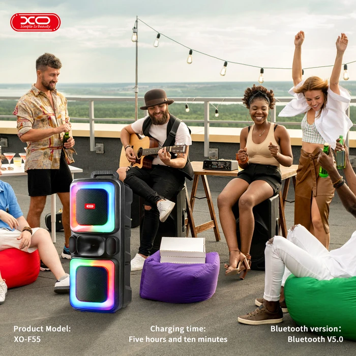 Karaoke XO F55 Boat Διπλό Bluetooth 8' Horn RGB 20W